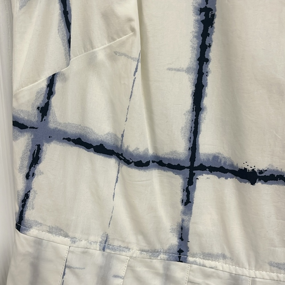 Pendleton white and blue patterned sleeveless a-l… - image 4